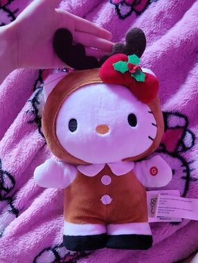 NEW mini Sanrio Hello Kitty Reindeer Side Stepper red green and brown
